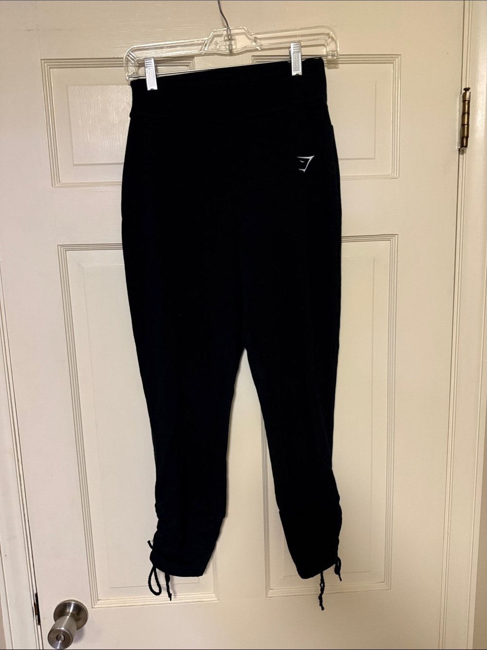Gymshark Black Pull-On Joggers with Ankle Drawcords